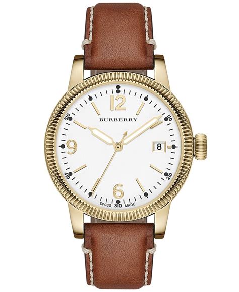 Women's Swiss Tan Leather Strap Watch 38mm BU7852